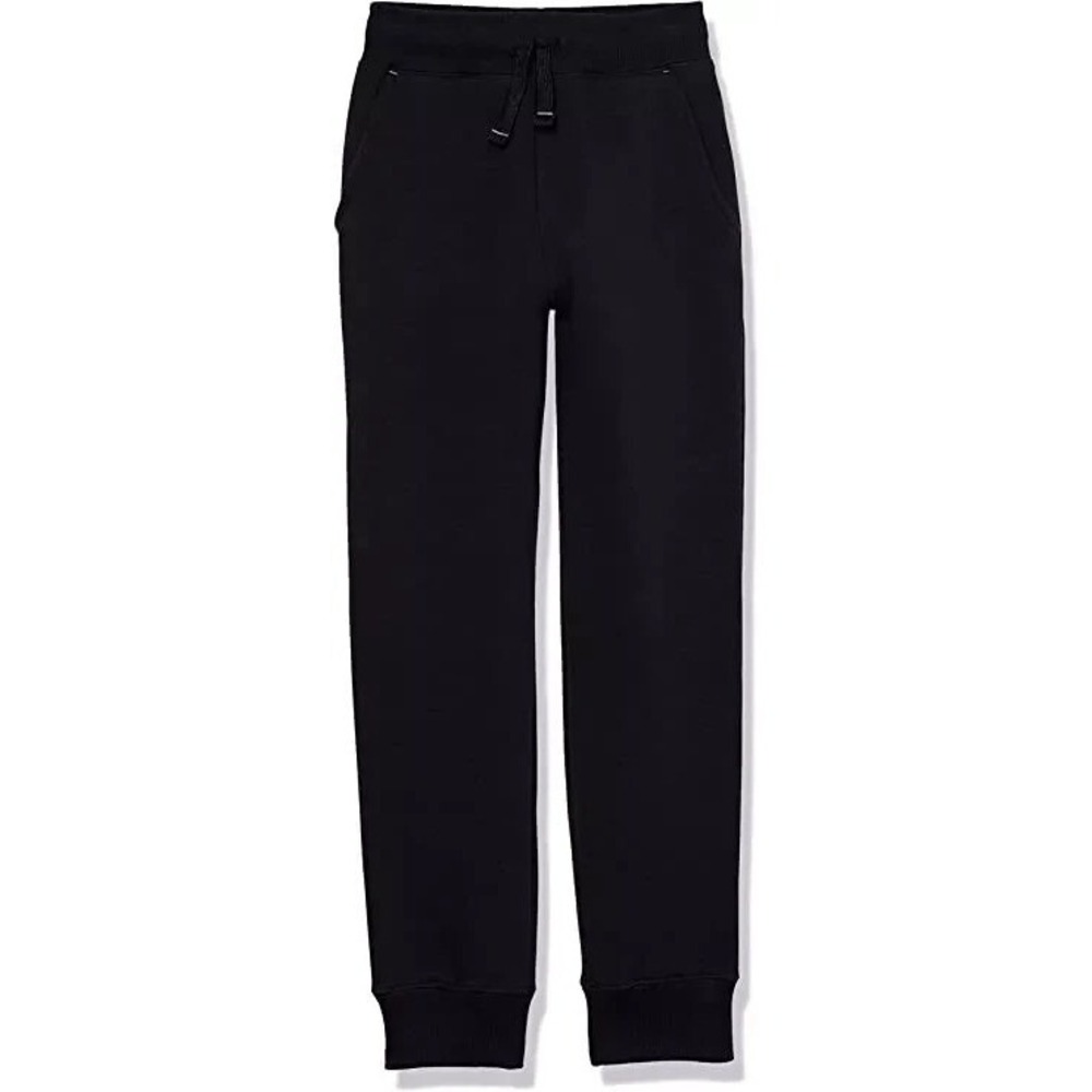 Amazon Essentials Boys Black Fleece Jogger Sweatpants Elastic Waist Sz Large 10